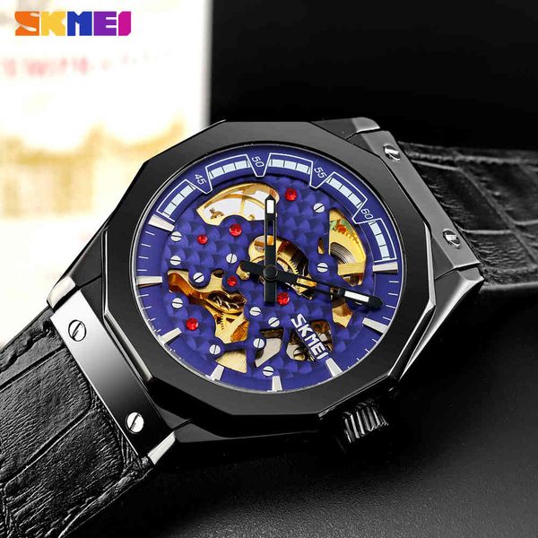 new skmei automatic mechanical men watches creative punk brightening points real for male poison clock leather band reloj hombre, Slivery;brown
new skmei automatic mechanical men watches creative punk brightening points real for male poison clock leather band reloj hombre, Slivery;brown
