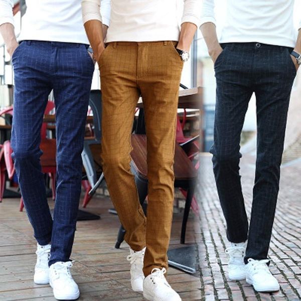 spring autumn men's cotton black cargo pants slim paddy mid plaid casual trousers long pencil
spring autumn men's cotton black cargo pants slim paddy mid plaid casual trousers long pencil
