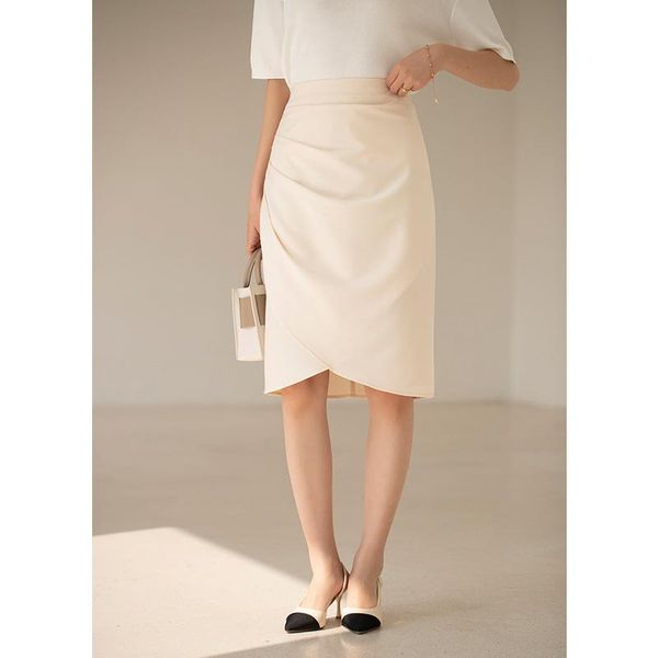 spring summer high waist wrap hip skirt female korean style office ladies temperament pleated mid-length straight one step skirts, Black
spring summer high waist wrap hip skirt female korean style office ladies temperament pleated mid-length straight one step skirts, Black
