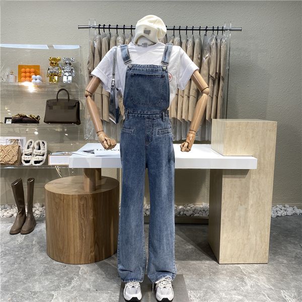 nicho design and girls show fine jean leisure age reduction waist high leg drop overalls, Black;white
nicho design and girls show fine jean leisure age reduction waist high leg drop overalls, Black;white