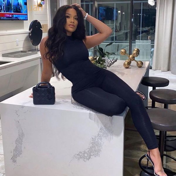 women's jumpsuits & rompers haoyuan sleeveless bodycon womens jumpsuit one piece club outfits zipper fitness sports tracksuit body over, Black;white
women's jumpsuits & rompers haoyuan sleeveless bodycon womens jumpsuit one piece club outfits zipper fitness sports tracksuit body over, Black;white