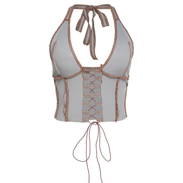 women cami dossni clothes gothic sleeveless halter y2k tank hollow out bandage crop streetwear backless egirl aesthetic vest, White
women cami dossni clothes gothic sleeveless halter y2k tank hollow out bandage crop streetwear backless egirl aesthetic vest, White