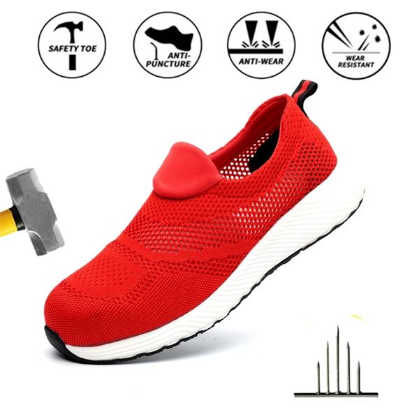 safety shoes men's puncture-proof protective security work summer breathable women men 211106, Black
safety shoes men's puncture-proof protective security work summer breathable women men 211106, Black