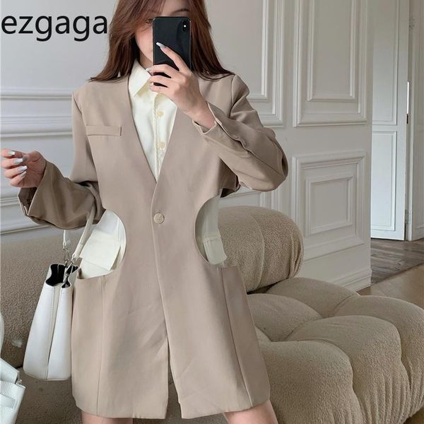 women's suits & blazers ezgaga women blazer outwear hollow out loose fake two piece patchwork long sleeve temperament ladies jackets of, White;black
women's suits & blazers ezgaga women blazer outwear hollow out loose fake two piece patchwork long sleeve temperament ladies jackets of, White;black