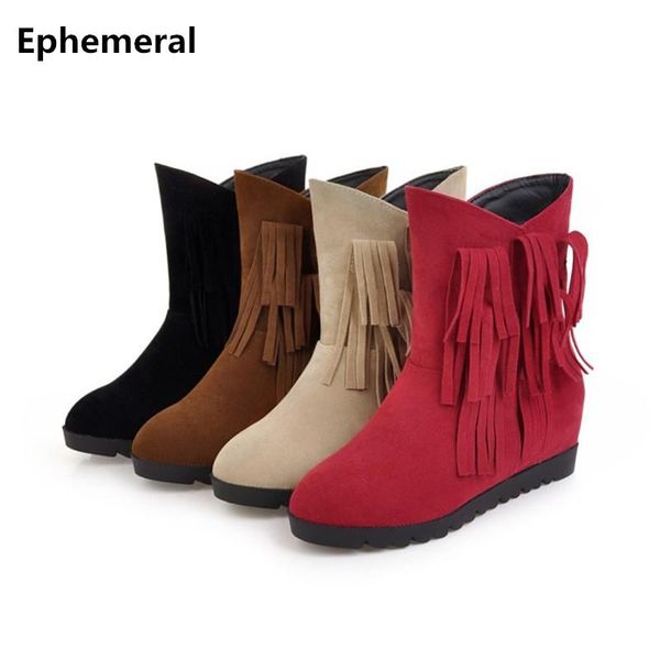 boots women with platform thick bottom winter fur shoes tassel botas mujer high increasing heels wedges red beige black size 43
boots women with platform thick bottom winter fur shoes tassel botas mujer high increasing heels wedges red beige black size 43
