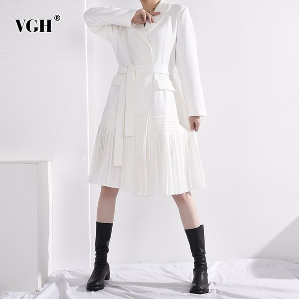 vgh patchwork ruched jacket for women lapel long sleeve high waist with sashes midi white coat female fashion new clothing 210421, Tan;black
vgh patchwork ruched jacket for women lapel long sleeve high waist with sashes midi white coat female fashion new clothing 210421, Tan;black