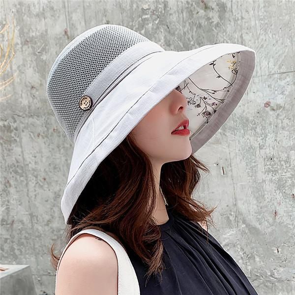 wide brim hats big sun hat for women mesh anti-uv protection knitting flower print beach elegant lady's bucket flat caps, Blue;gray
wide brim hats big sun hat for women mesh anti-uv protection knitting flower print beach elegant lady's bucket flat caps, Blue;gray