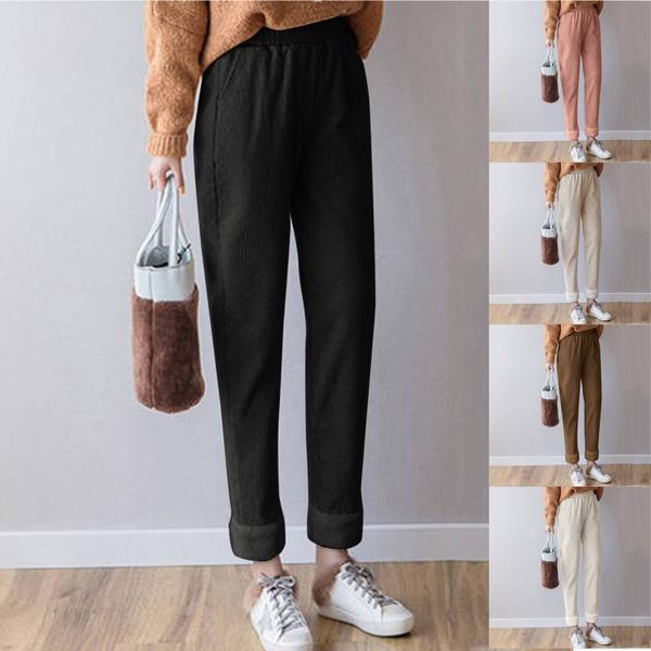 women's pants & capris 2021 women corduroy straight streetwear korean high waist harem rolled casual solid warm trousers pantalon femme, Black;white
women's pants & capris 2021 women corduroy straight streetwear korean high waist harem rolled casual solid warm trousers pantalon femme, Black;white