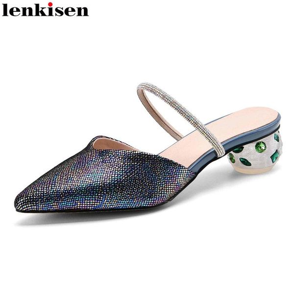 dress shoes lenkisen sheep leather rhinestones bling lace on pointed toe med strange crystal heels mules shiny gentlewomen women pumps l81, Black
dress shoes lenkisen sheep leather rhinestones bling lace on pointed toe med strange crystal heels mules shiny gentlewomen women pumps l81, Black