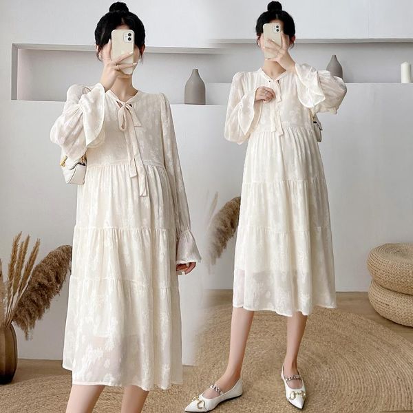 maternity dresses 88527# dress long sleeves midi plus size pregnancy plain color loose large pregnant woman mom, White
maternity dresses 88527# dress long sleeves midi plus size pregnancy plain color loose large pregnant woman mom, White