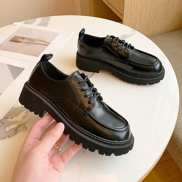dress shoes women genuine leather spring british style white women's loafers round toe casual platform zapatos para mujer, Black
dress shoes women genuine leather spring british style white women's loafers round toe casual platform zapatos para mujer, Black