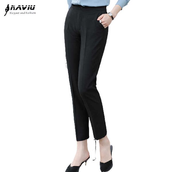 black pant spring autumn professional formal slim office ladies ankle-length navy blue 210604, Black;white
black pant spring autumn professional formal slim office ladies ankle-length navy blue 210604, Black;white