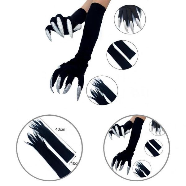 party decoration comfy 1 pair cool ghost claw black nails gloves women long cosplay for halloween
party decoration comfy 1 pair cool ghost claw black nails gloves women long cosplay for halloween