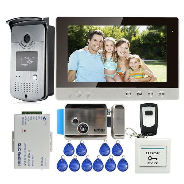 wired 10" color lcd video intercom door phone system + outdoor rfid access doorbell camera metal electric lock phones
wired 10" color lcd video intercom door phone system + outdoor rfid access doorbell camera metal electric lock phones