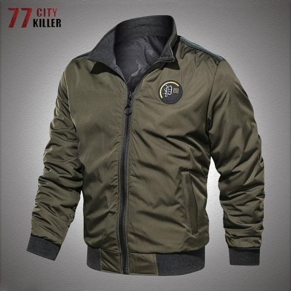 men's jackets military double-sided men stand collar casual loose baseball jacket wear-resistant combat bomber coats jaqueta masculina, Black;brown
men's jackets military double-sided men stand collar casual loose baseball jacket wear-resistant combat bomber coats jaqueta masculina, Black;brown