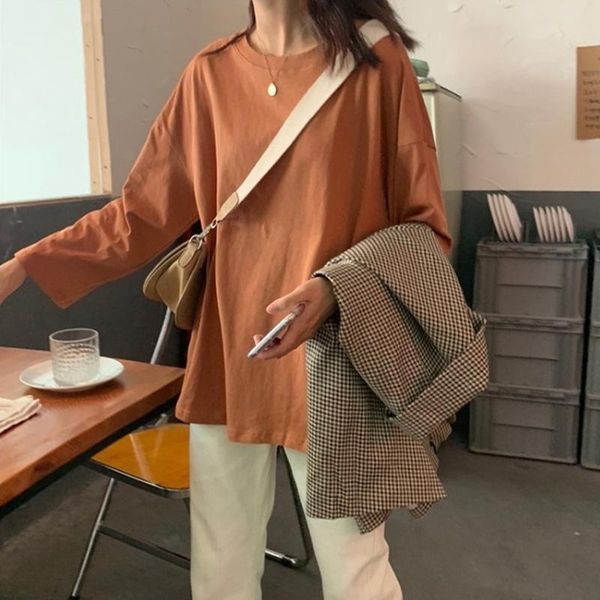 women's t-shirt long-sleeved autumn and winter solid color inner bottoming shirt korean fashion, White
women's t-shirt long-sleeved autumn and winter solid color inner bottoming shirt korean fashion, White