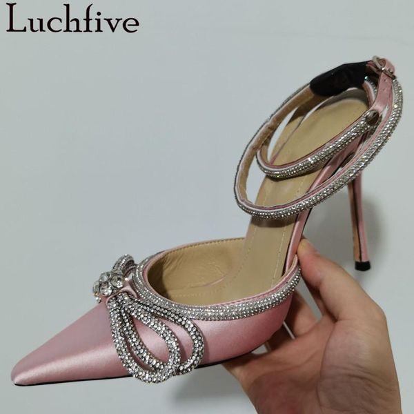 dress shoes brand crystal bowknot satin sandals women ankle wrap pointed toe high heel party wedding stiletto ladies, Black
dress shoes brand crystal bowknot satin sandals women ankle wrap pointed toe high heel party wedding stiletto ladies, Black