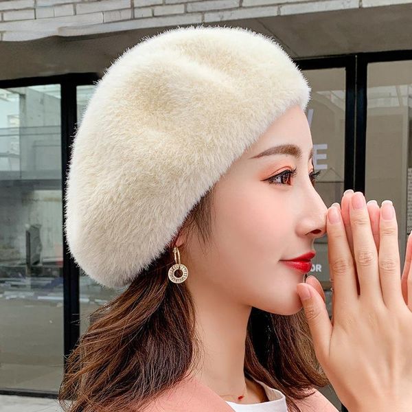 beanie/skull caps autumn and winter beret korean mink-proof fashion trendy wild casual soft girl painter hat, Blue;gray
beanie/skull caps autumn and winter beret korean mink-proof fashion trendy wild casual soft girl painter hat, Blue;gray
