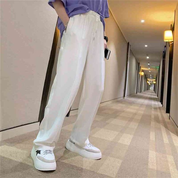 tim dull white wide leg men's 2021 spring and summer new high waist casual loose straight pants, Black
tim dull white wide leg men's 2021 spring and summer new high waist casual loose straight pants, Black
