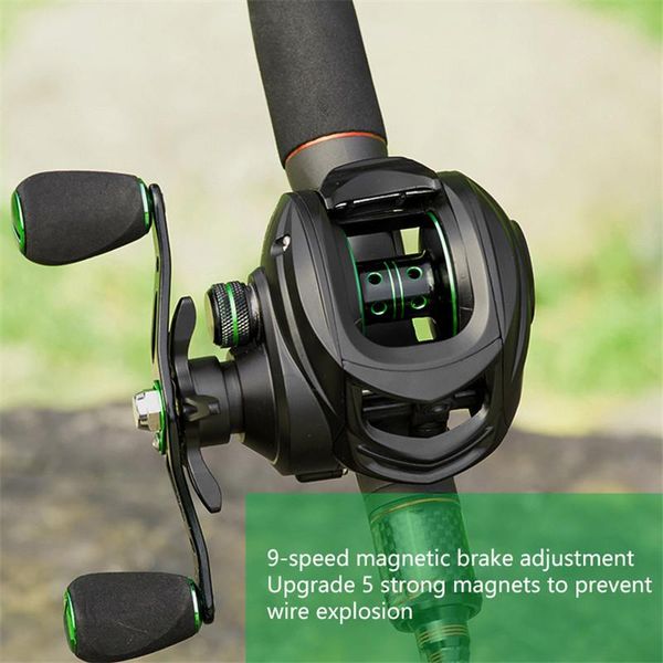 baitcasting reels fishing reel 7.2:1 speed gear ratio black spinning with left right aluminum spool handle
baitcasting reels fishing reel 7.2:1 speed gear ratio black spinning with left right aluminum spool handle