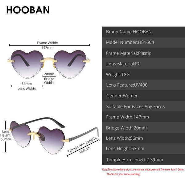 luxury designer sunglasses hooban 2021 fashion heart shape women brand designer lovely rimless sun glasses for female vintage pink ladies sh, White;black
luxury designer sunglasses hooban 2021 fashion heart shape women brand designer lovely rimless sun glasses for female vintage pink ladies sh, White;black
