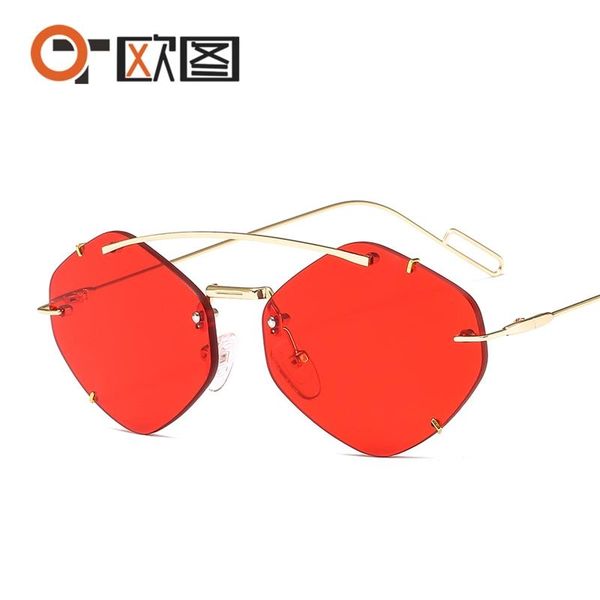 fashion sunglasses frames metal rimless modern show personality men's and women's small frame irregular 6604, Black
fashion sunglasses frames metal rimless modern show personality men's and women's small frame irregular 6604, Black