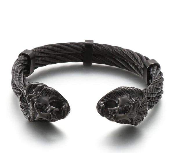 mens lion end cuff bracelet cable wire bangle stainless steel gold plated/ silver/ black biker punk inner: 65mm*12mm 86g, White
mens lion end cuff bracelet cable wire bangle stainless steel gold plated/ silver/ black biker punk inner: 65mm*12mm 86g, White