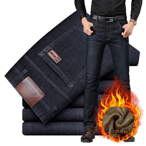 men's jeans fleece warm men's 2021 straight winter classic business casual thickening elastic brand pants blue black
men's jeans fleece warm men's 2021 straight winter classic business casual thickening elastic brand pants blue black