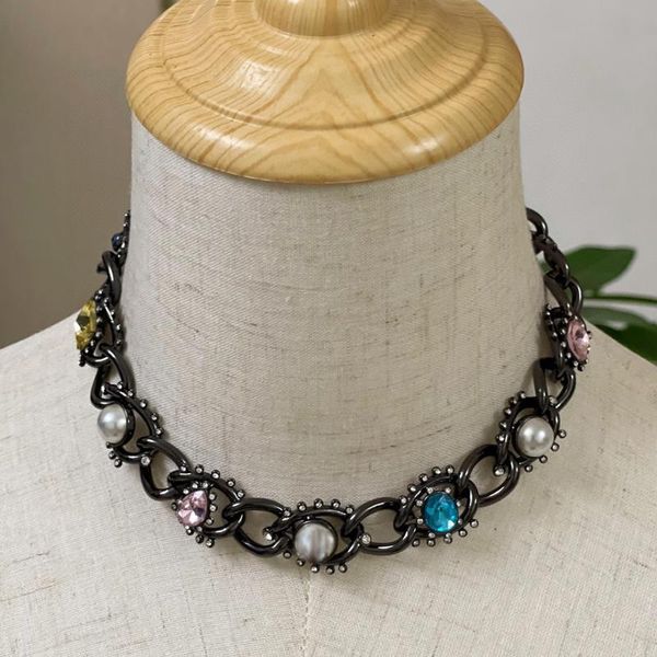 earrings & necklace brand c fashion jewelry women vintage thick chain set pearls black leather belt party fine, Silver
earrings & necklace brand c fashion jewelry women vintage thick chain set pearls black leather belt party fine, Silver