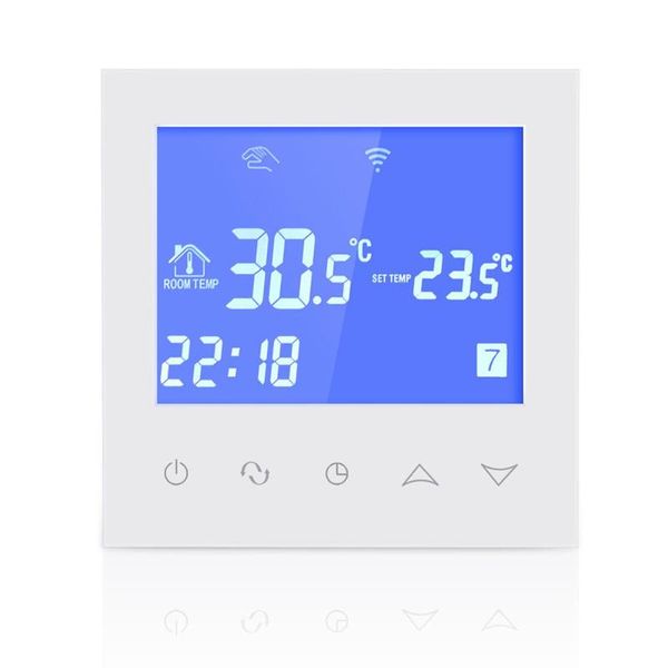 smart home control 20-240v lcd touch screen thermostat, intelligent programmable electric floor heating thermostat for the whitecolor
smart home control 20-240v lcd touch screen thermostat, intelligent programmable electric floor heating thermostat for the whitecolor