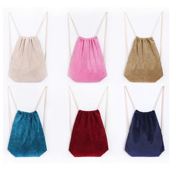 backpack yile 1pc corduroy drawstring travel student book bag 6 solid colors yf17 
backpack yile 1pc corduroy drawstring travel student book bag 6 solid colors yf17