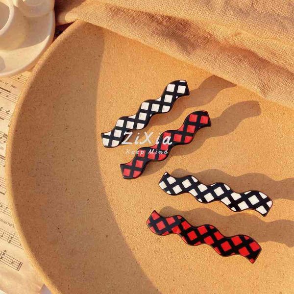 hair accessories chic black and white checkered broken bangs clip diamond big wave duckbill personalized motorcycle girl side, Golden;white
hair accessories chic black and white checkered broken bangs clip diamond big wave duckbill personalized motorcycle girl side, Golden;white