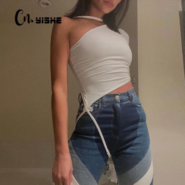 cnyishe one shoulder basic women t-shirt tees pure skinny streetwear casual elastic crop spring cropped shirts 210419, White
cnyishe one shoulder basic women t-shirt tees pure skinny streetwear casual elastic crop spring cropped shirts 210419, White