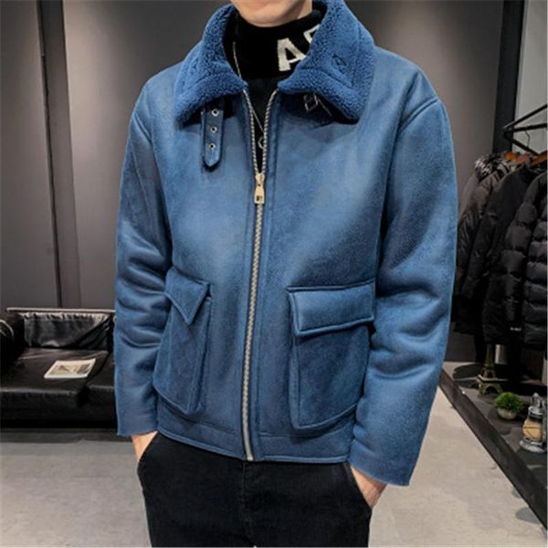 mens lamb wool jacketsfashion trend long sleeve cardigan zipper fleece outerwear designer male winter thicken casual slim suede coats, Black;brown
mens lamb wool jacketsfashion trend long sleeve cardigan zipper fleece outerwear designer male winter thicken casual slim suede coats, Black;brown