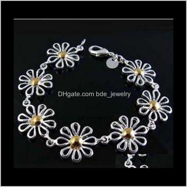 link chain bracelets jewelry 925 sier charm bracelet daisy separation beautiful girl fashion jewelry dff0784 drop delivery 2021 jzsvp, Black
link chain bracelets jewelry 925 sier charm bracelet daisy separation beautiful girl fashion jewelry dff0784 drop delivery 2021 jzsvp, Black