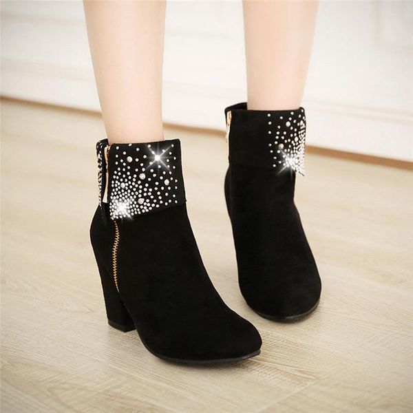 boots botas mujer retro crystal thick square flock ankle zipper warm para femme winter plus size feminina #5, Black
boots botas mujer retro crystal thick square flock ankle zipper warm para femme winter plus size feminina #5, Black
