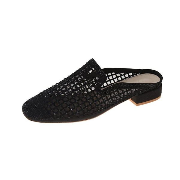 slippers baotou women's fashion breathable rhinestones embellish the trend of outdoor all-match casual, Black
slippers baotou women's fashion breathable rhinestones embellish the trend of outdoor all-match casual, Black