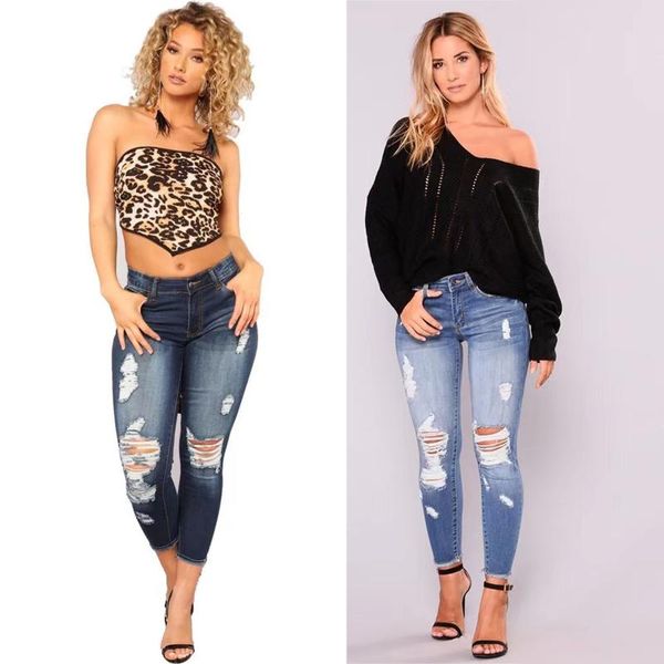 women's pants & capris all season cotton pencil fashion casual high waist skinny trousers fitting hole tannin full length, Black;white
women's pants & capris all season cotton pencil fashion casual high waist skinny trousers fitting hole tannin full length, Black;white