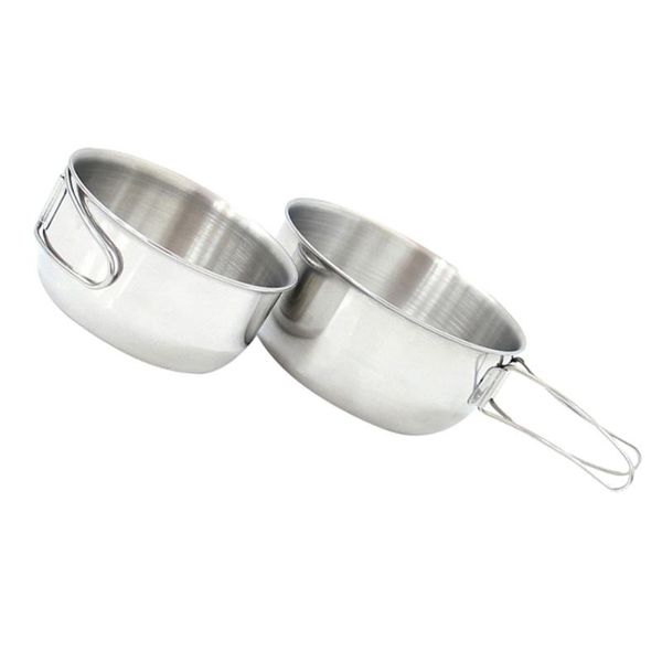 dog bowls & feeders 2pcs folding handle bowl stainless steel tableware for camping outdoor
dog bowls & feeders 2pcs folding handle bowl stainless steel tableware for camping outdoor