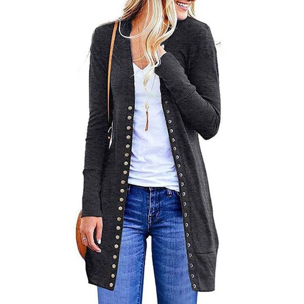 women's jackets solid women cardigans long sleeve loose mid length knittwear casual sweater cardigan female thin knitted coat, Black;brown
women's jackets solid women cardigans long sleeve loose mid length knittwear casual sweater cardigan female thin knitted coat, Black;brown