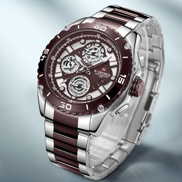 wristwatches naviforce brand luxury men watch fashion sport date week analog military quartz male clock relogio masculino, Slivery;brown
wristwatches naviforce brand luxury men watch fashion sport date week analog military quartz male clock relogio masculino, Slivery;brown