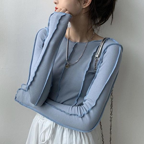women's blouses & shirts skintight women blouse korea shirt bottoming soft knitted female blue rose fall fashion blusa chic, White
women's blouses & shirts skintight women blouse korea shirt bottoming soft knitted female blue rose fall fashion blusa chic, White