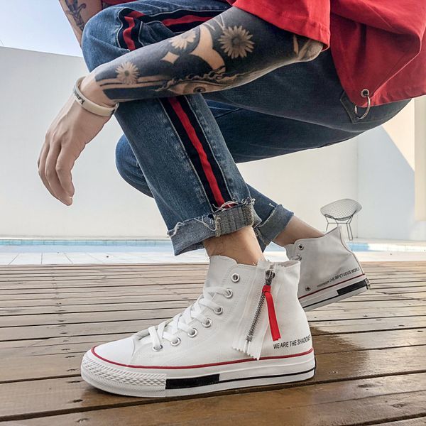 fashion mens canvas shoes spring/autumn breathable men high sneakers male flats casual shoes students lace up sports shoes
fashion mens canvas shoes spring/autumn breathable men high sneakers male flats casual shoes students lace up sports shoes