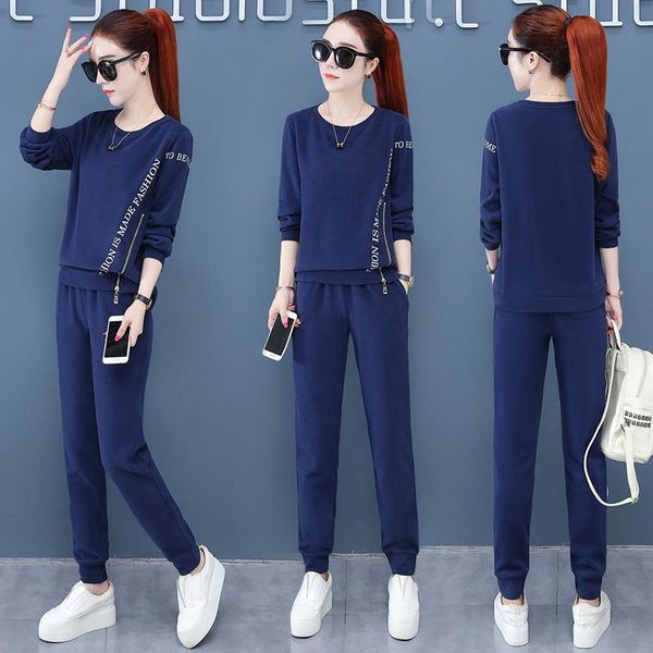 women's tracksuits fall clothes for women sporty loose 2021 round neck sweater korean style fashion casual wear two piece set, Gray
women's tracksuits fall clothes for women sporty loose 2021 round neck sweater korean style fashion casual wear two piece set, Gray