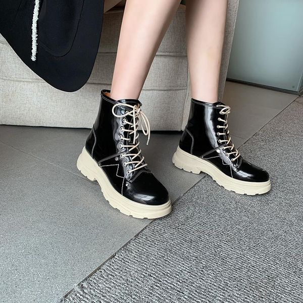 boots eshtonshero leather women lace up fashion round toe mixed color height increasing winter autumn blue woman shoes size 3-9, Black
boots eshtonshero leather women lace up fashion round toe mixed color height increasing winter autumn blue woman shoes size 3-9, Black