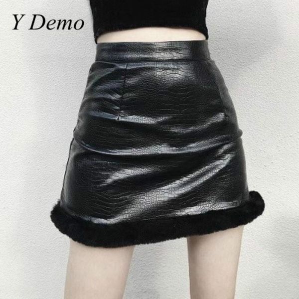 demo gothic punk high waist pu skirt women slim velvet a-line skirts female fashion clothing, Black
demo gothic punk high waist pu skirt women slim velvet a-line skirts female fashion clothing, Black