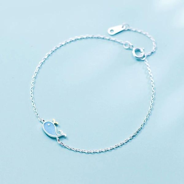 charm bracelets 925 sterling silver cute blue whale for women lady summer chain bracelet jewelry party gift s2099, Golden;silver
charm bracelets 925 sterling silver cute blue whale for women lady summer chain bracelet jewelry party gift s2099, Golden;silver