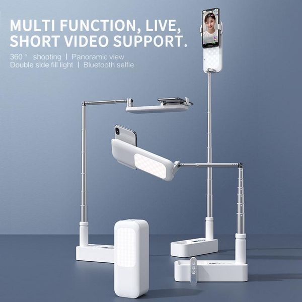wireless bluetooth selfie stick tripod with led fill light lamp portable phone stretchable holder stand for live broadcast monopods
wireless bluetooth selfie stick tripod with led fill light lamp portable phone stretchable holder stand for live broadcast monopods