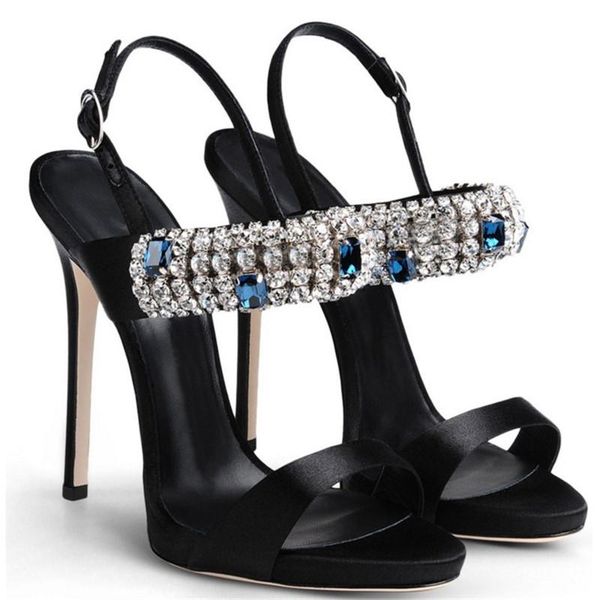 women fashion sandals summer thin high heels gladiator elegant crystal decor party wedding shoes 2021, Black
women fashion sandals summer thin high heels gladiator elegant crystal decor party wedding shoes 2021, Black