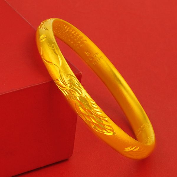 dragon phoenix traditional solid bangle women bracelet unopen 18k yellow gold filled female jewelry gift, Black
dragon phoenix traditional solid bangle women bracelet unopen 18k yellow gold filled female jewelry gift, Black